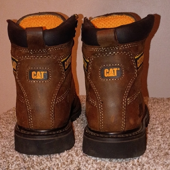 Caterpillar Men's Dark Brown Leather Boots - Picture 5 of 8